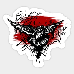 Crows Night Sticker